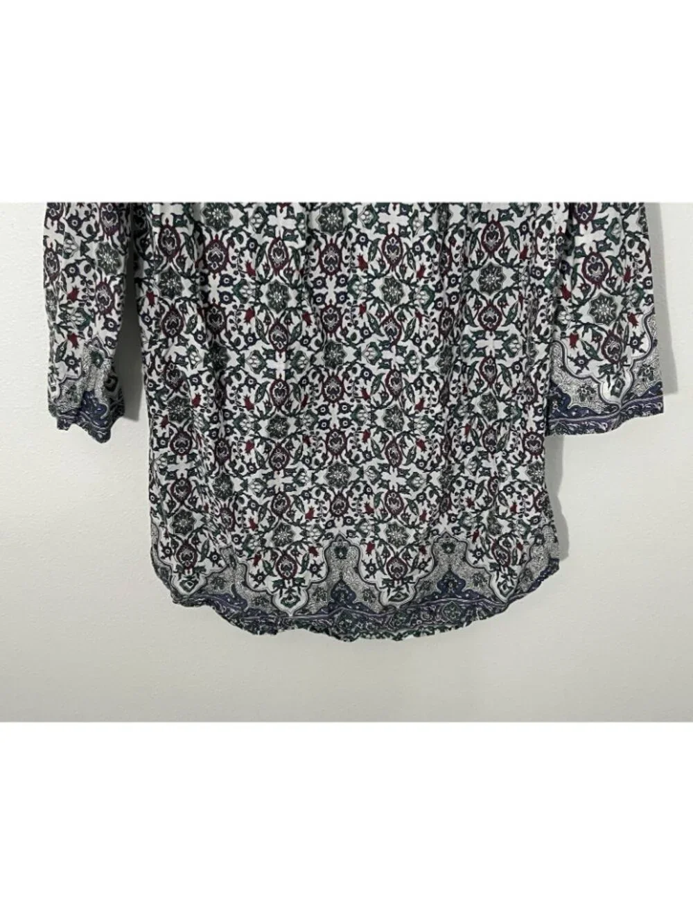 Julia Amory Cotton Husband PJ shirt Size Medium Colorful Floral